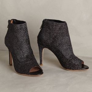 Joie Edison Calf Hair Peep-Toe Bootie Shootie